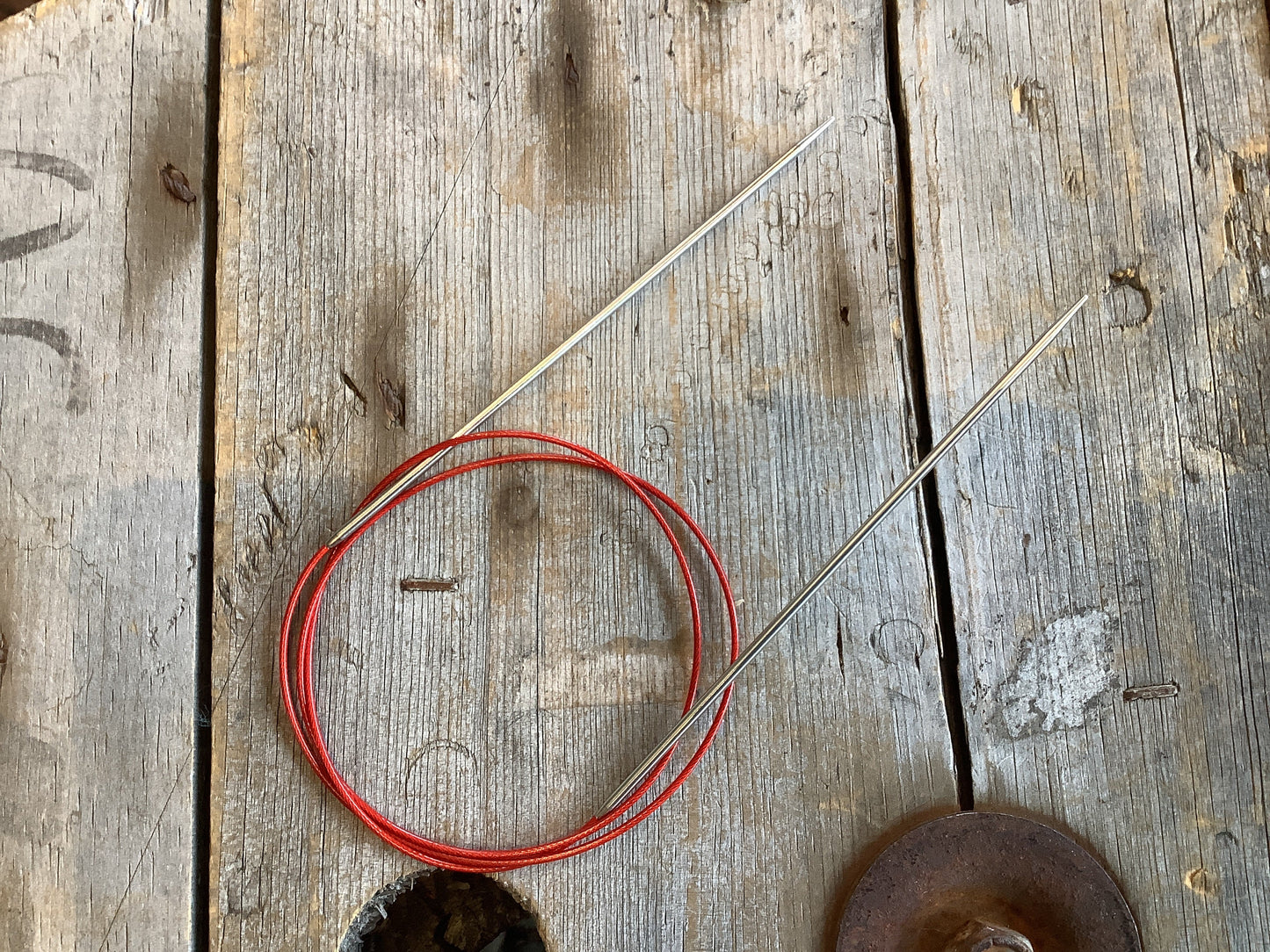 ChiaoGoo Red Lace 32" aiguilles circulaires fixes / Stainless Steel fixed circular