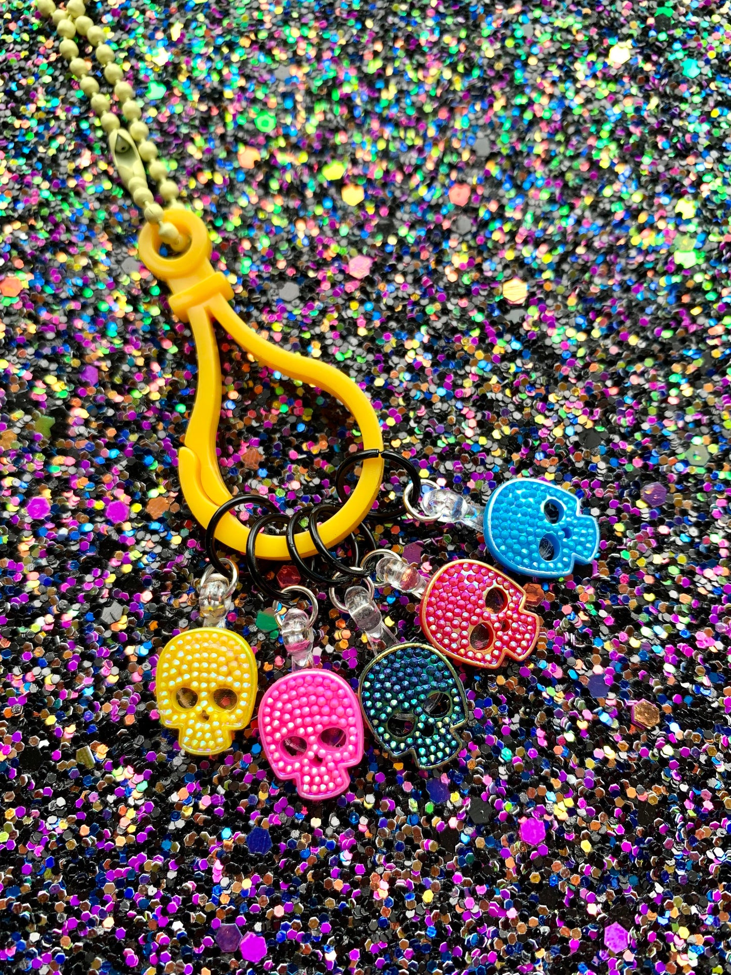 Marqueurs de mailles Crânes Brillants