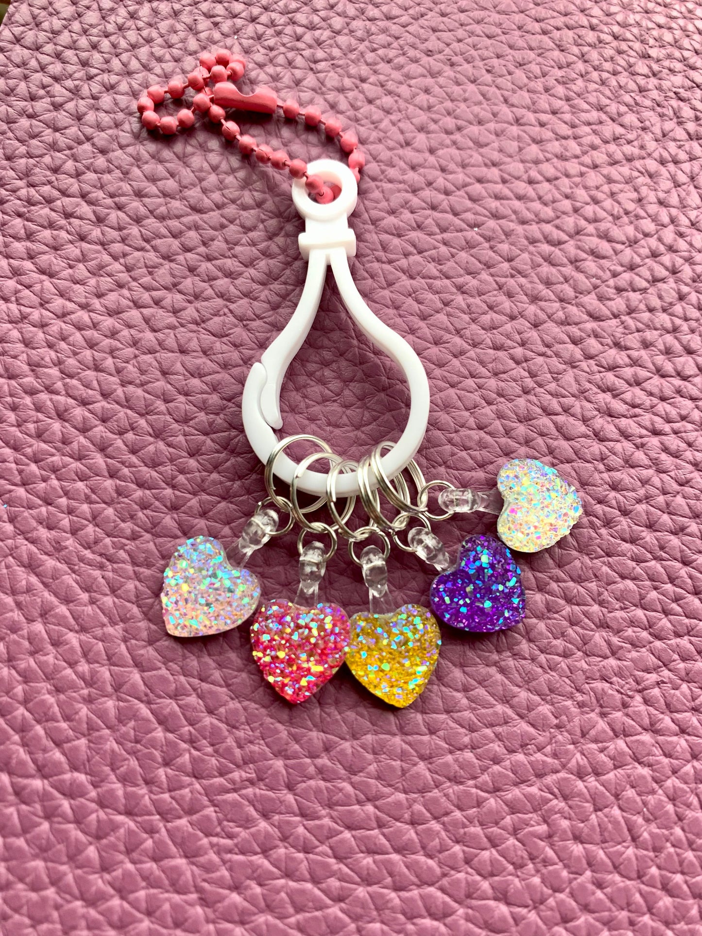 Marqueurs de mailles Coeurs Brillants