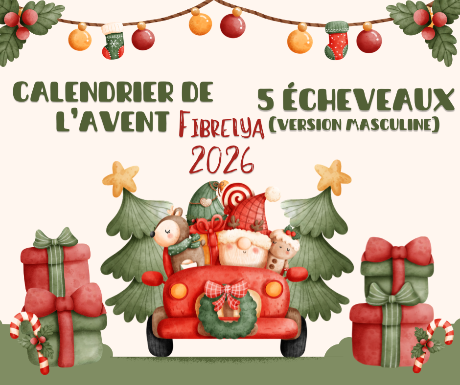 5 écheveaux complets - VERSION MASCULINE - Calendrier de l’Avent 2026