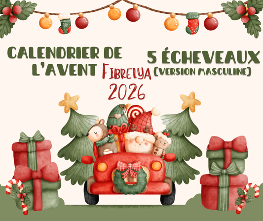 5 écheveaux complets - VERSION MASCULINE - Calendrier de l’Avent 2026