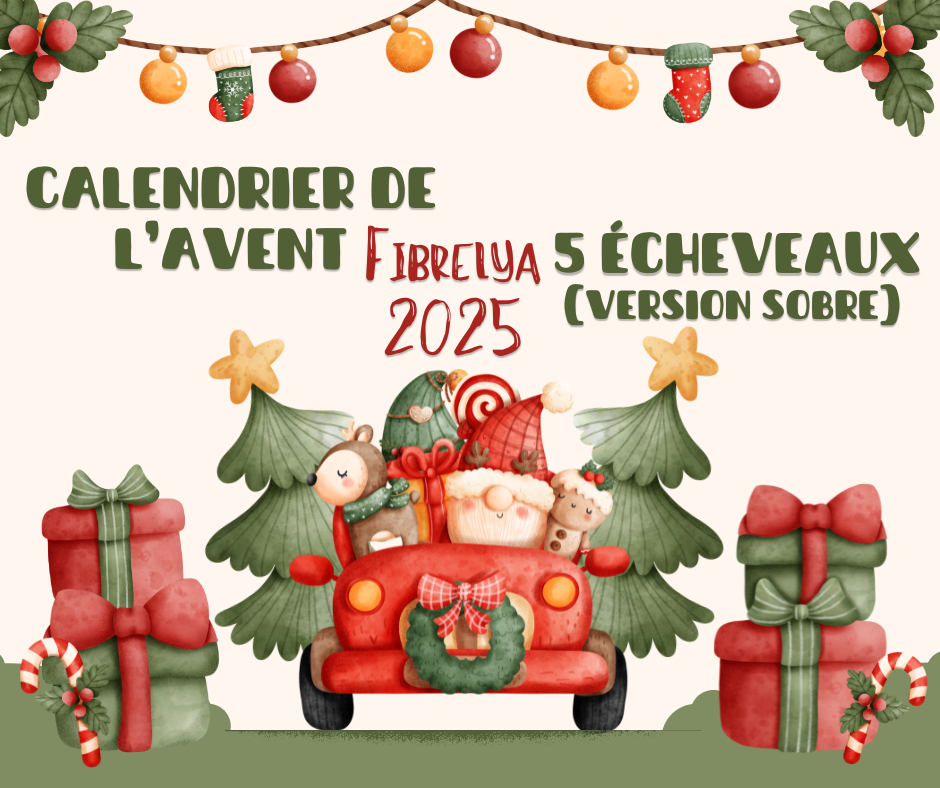 5 écheveaux complets - VERSION SOBRE - Calendrier de l’Avent 2025