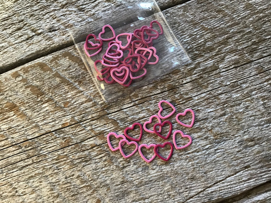 Knit Pro - Marqueurs de mailles coeurs metalliques / Metallic hearts stitch markers