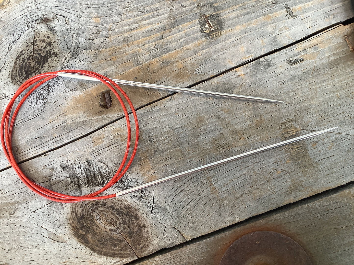 ChiaoGoo Red Lace 32" aiguilles circulaires fixes / Stainless Steel fixed circular