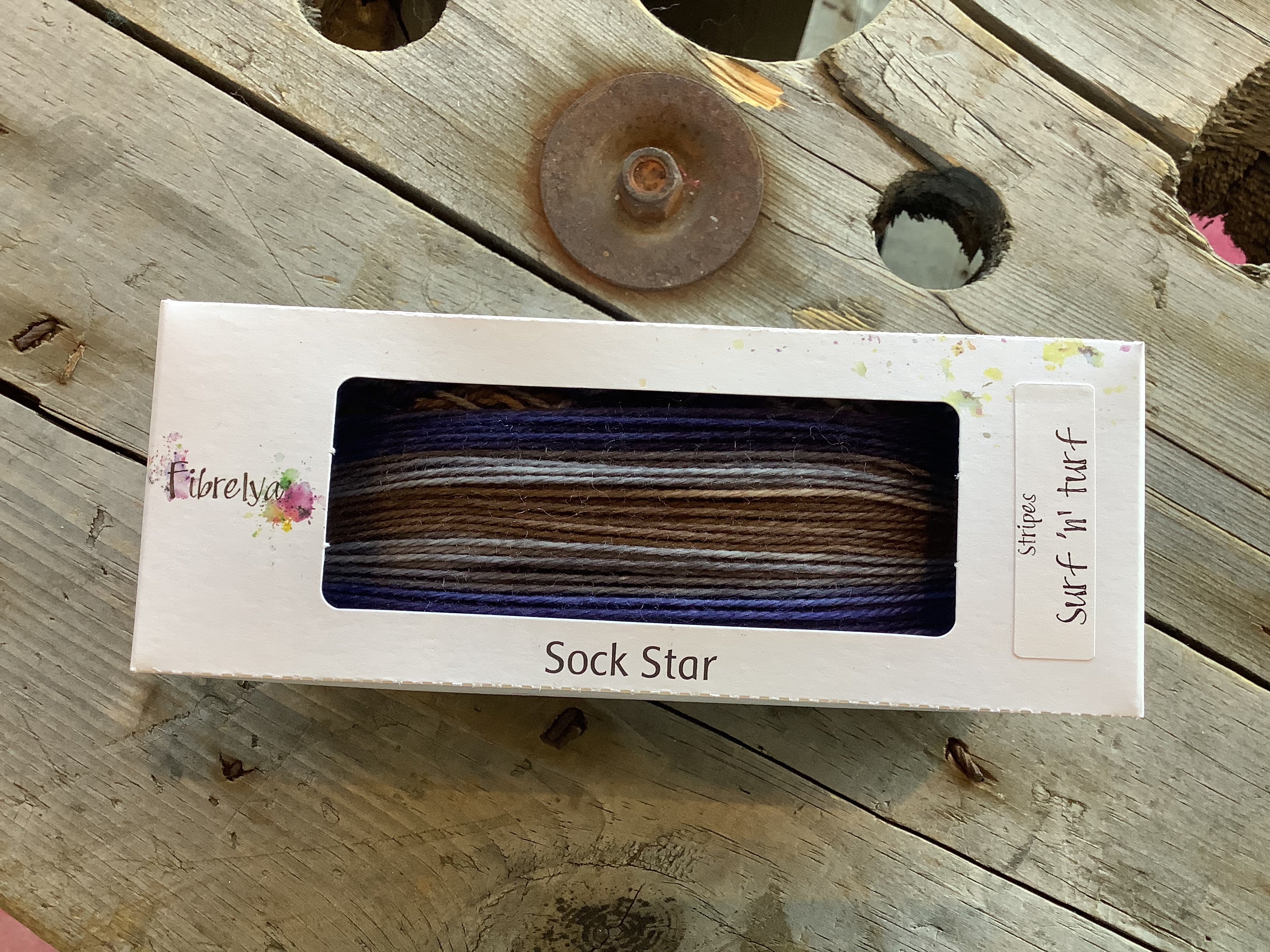 Sock Star - Stripes - Surf’n’Turf