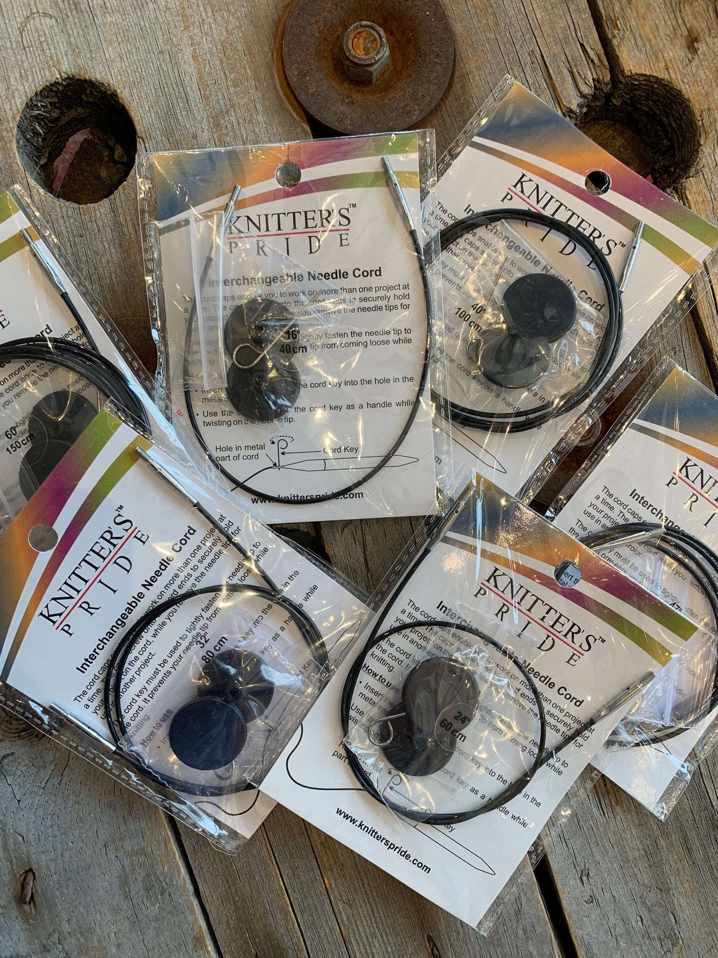 Knit Pro (Knitter’s Pride) - Câbles noirs pour aiguilles interchangeables / Interchangeable needle cord