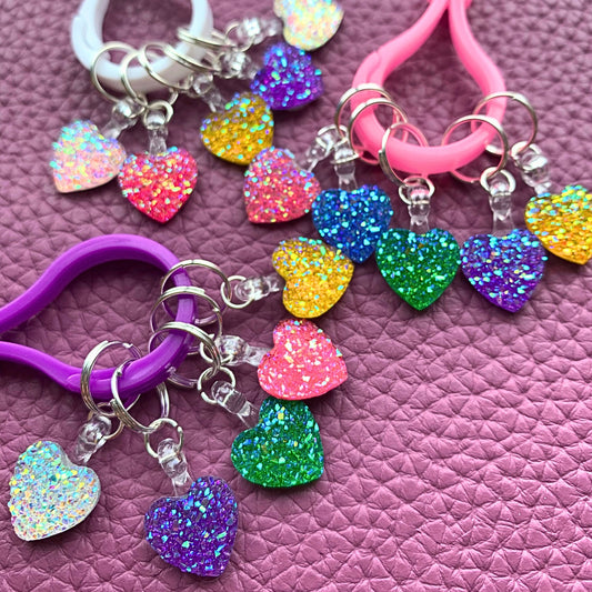 Marqueurs de mailles Coeurs Brillants