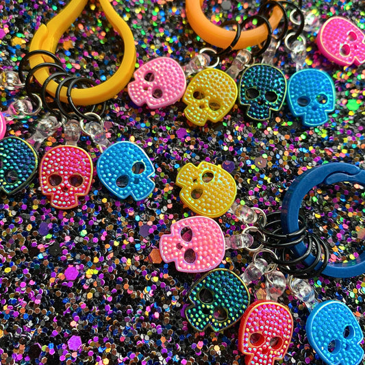 Marqueurs de mailles Crânes Brillants