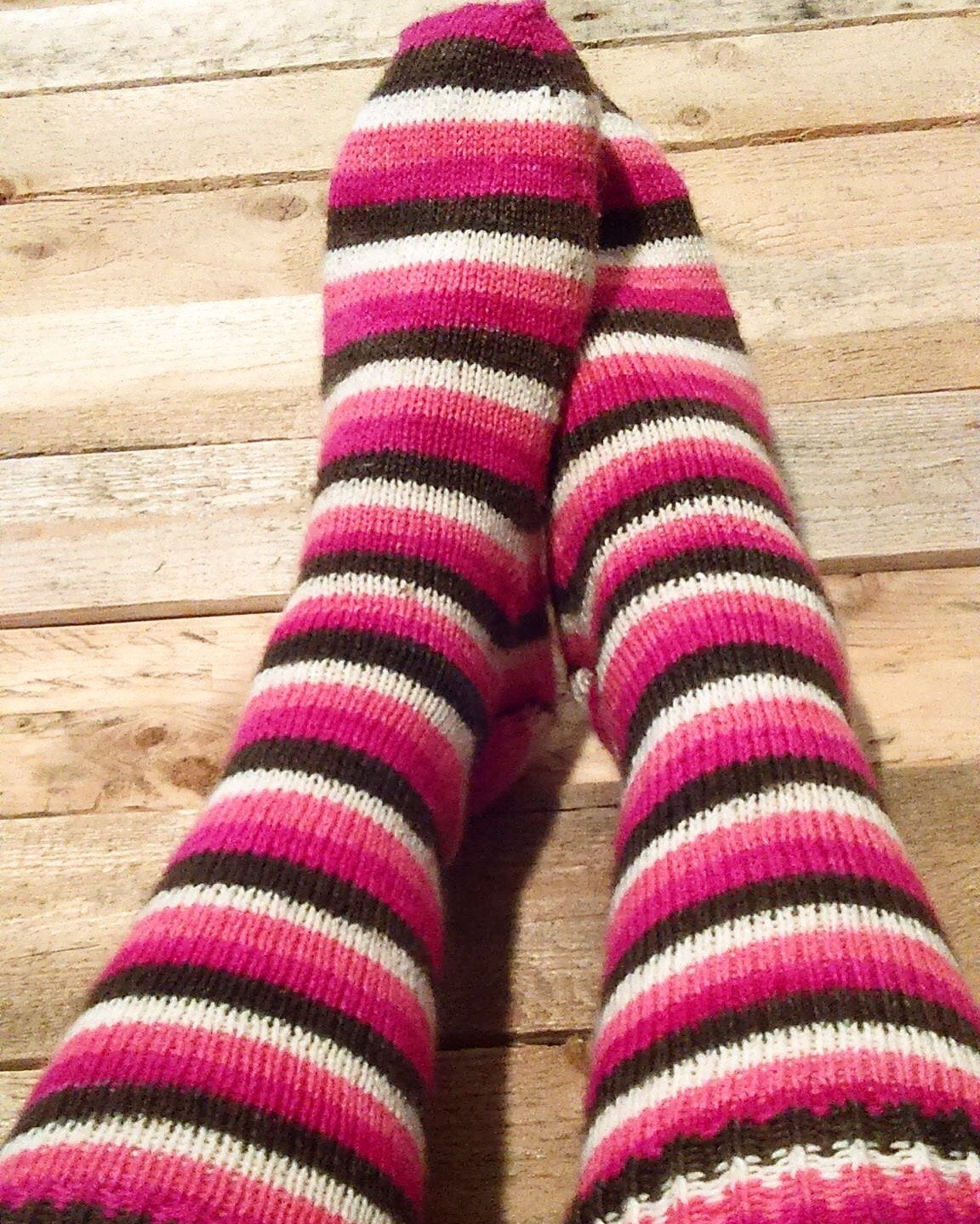 Sock Star - Stripes - Cherry Blossom