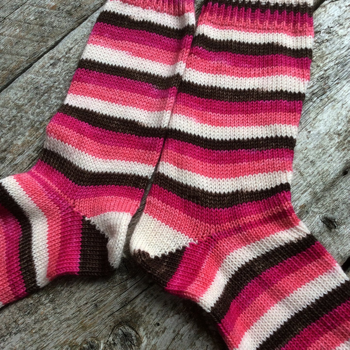 Sock Star - Stripes - Cherry Blossom