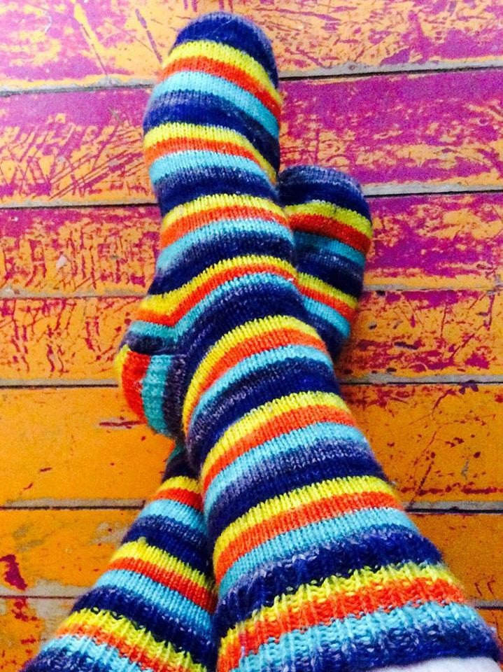 Sock Star - Stripes - Sunset Beach